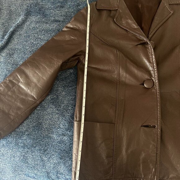 Vintage Brown Leather Jacket - Picture 5 of 7